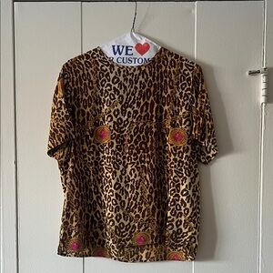 Vintage 90’s Silk Leopard Print Women's Top